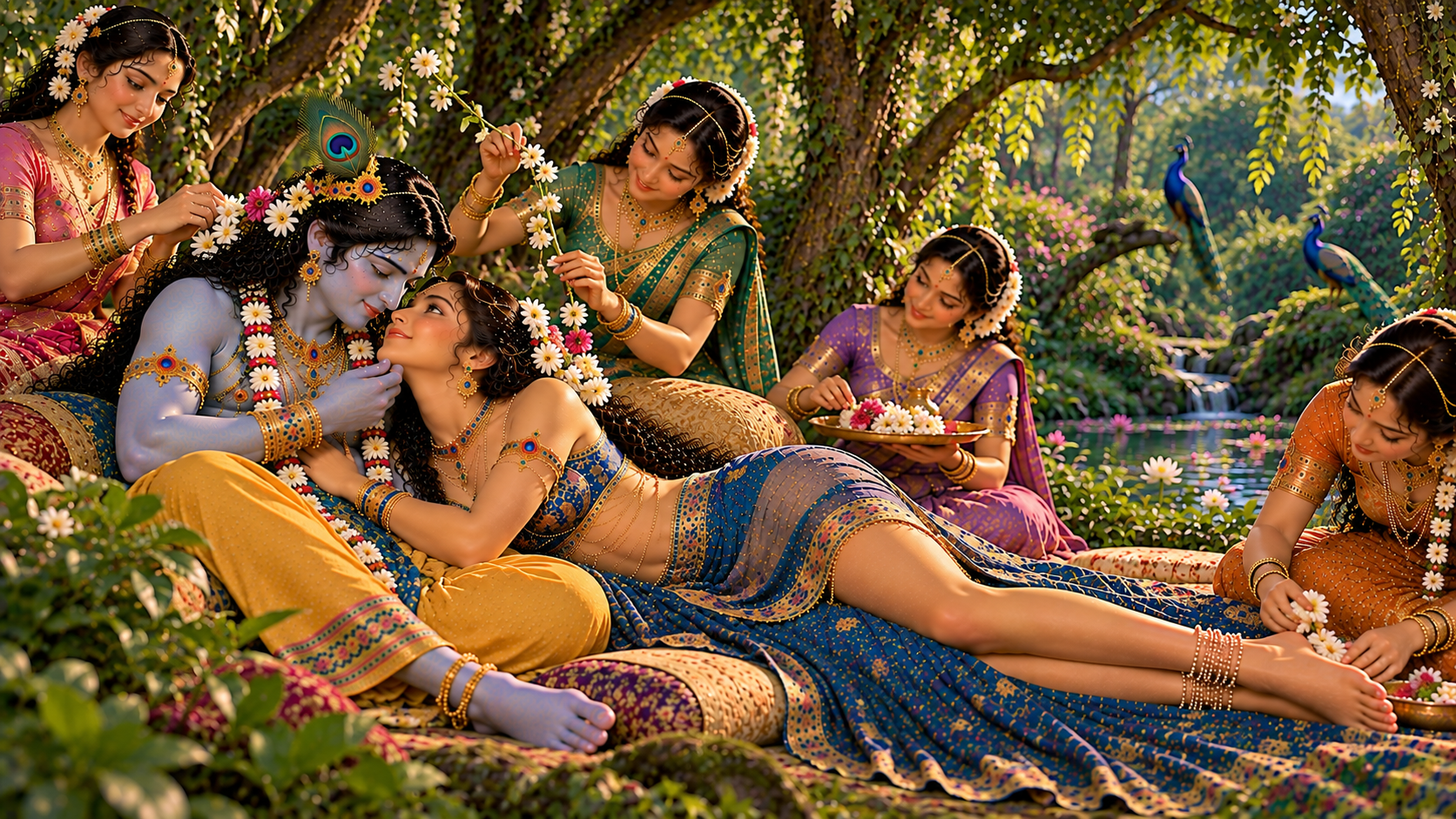 Radha and Krishna pastimes in Vrindavan 6
