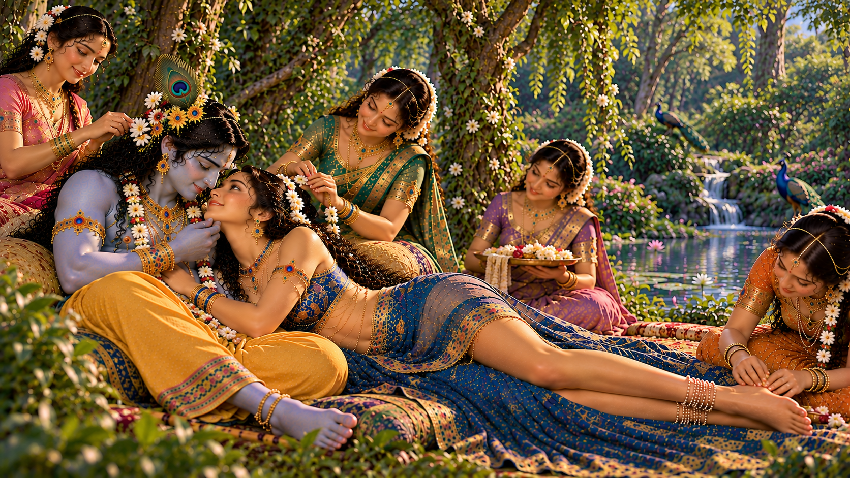 Radha and Krishna pastimes in Vrindavan 13