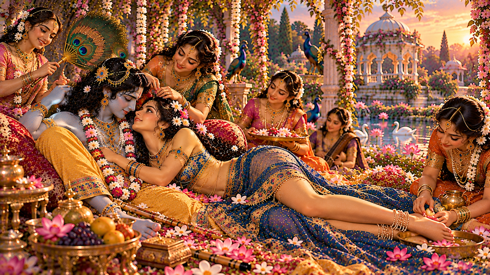 Radha and Krishna pastimes in Vrindavan 94