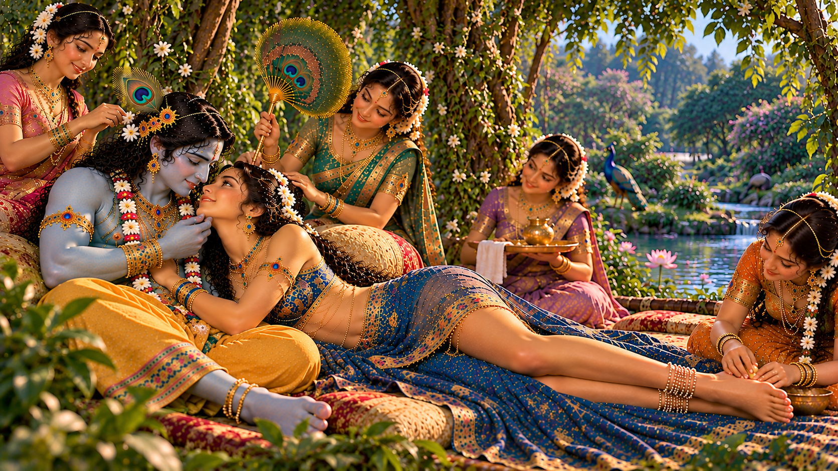 Radha and Krishna pastimes in Vrindavan 108