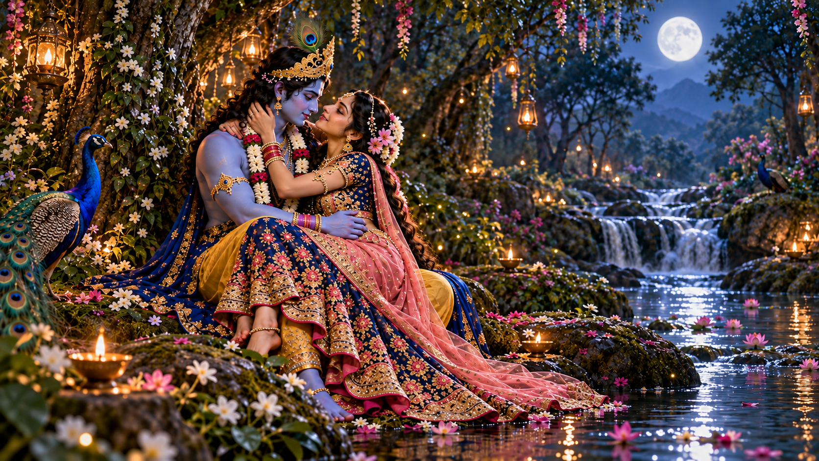 Radha and Krishna pastimes in Vrindavan 160