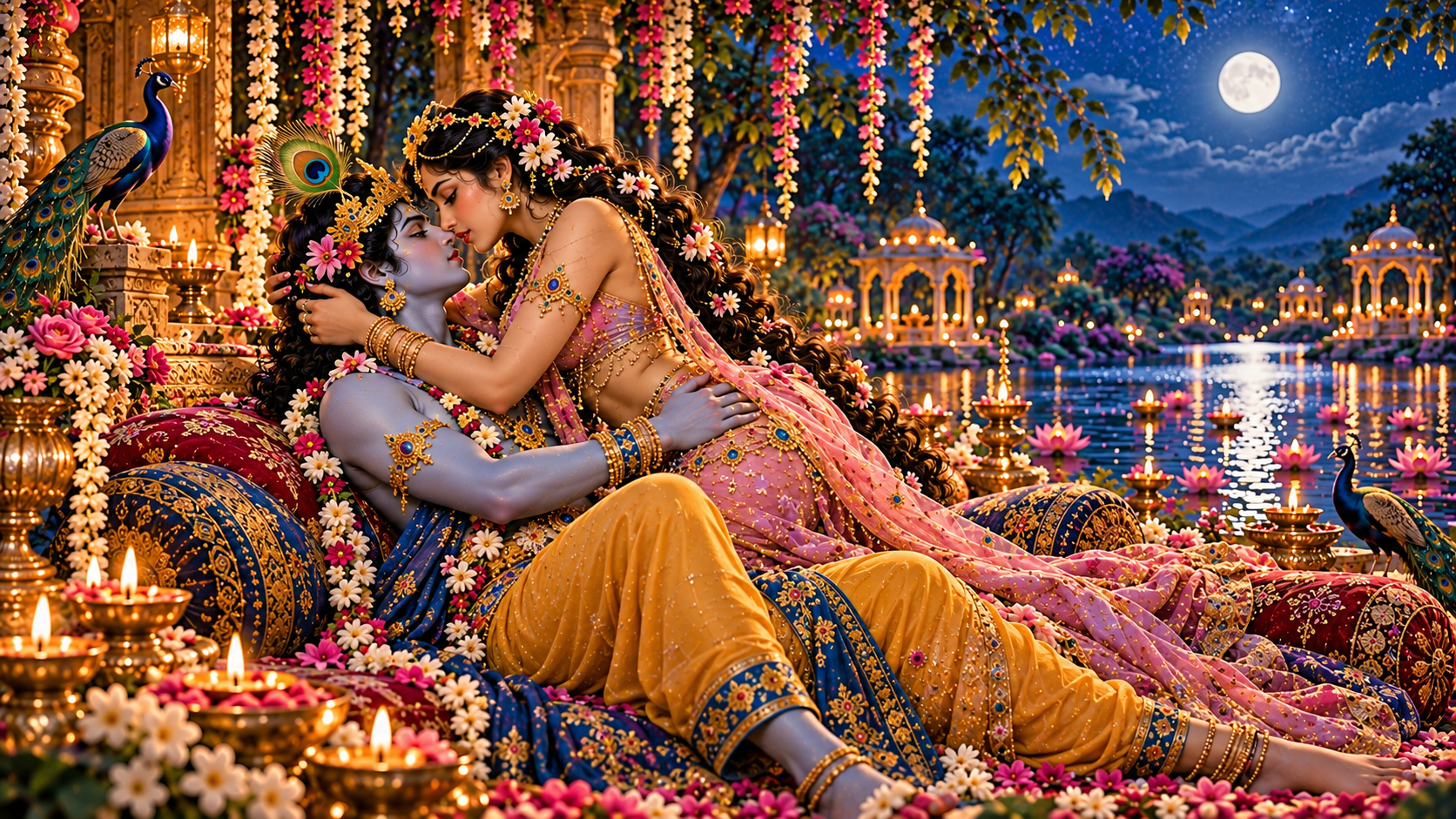 Radha and Krishna pastimes in Vrindavan 170