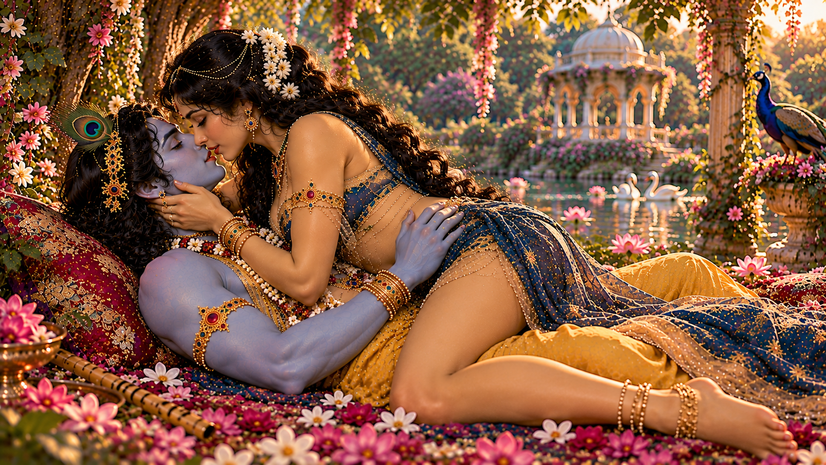 Radha and Krishna pastimes in Vrindavan 179