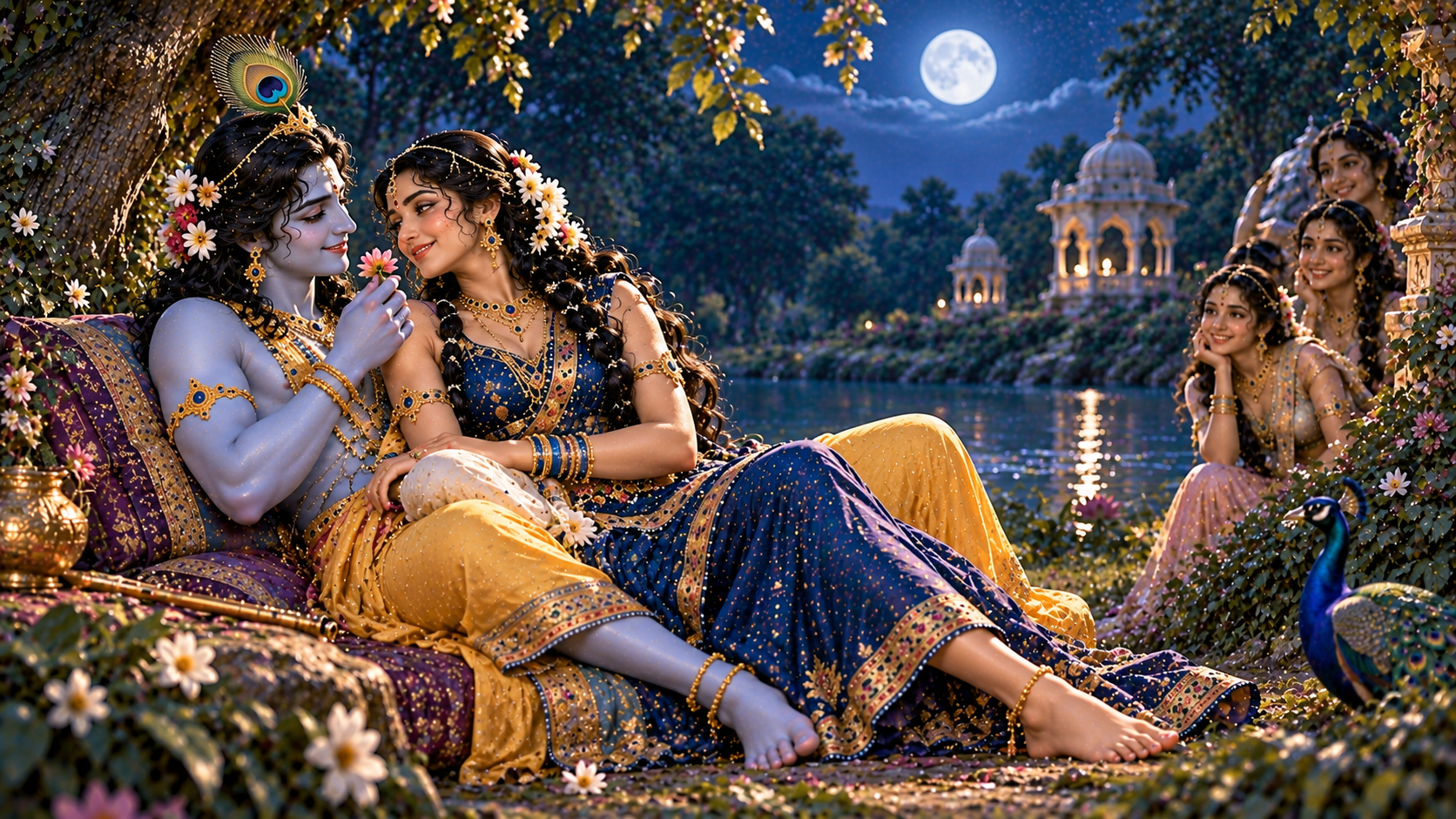 Radha and Krishna pastimes in Vrindavan 182