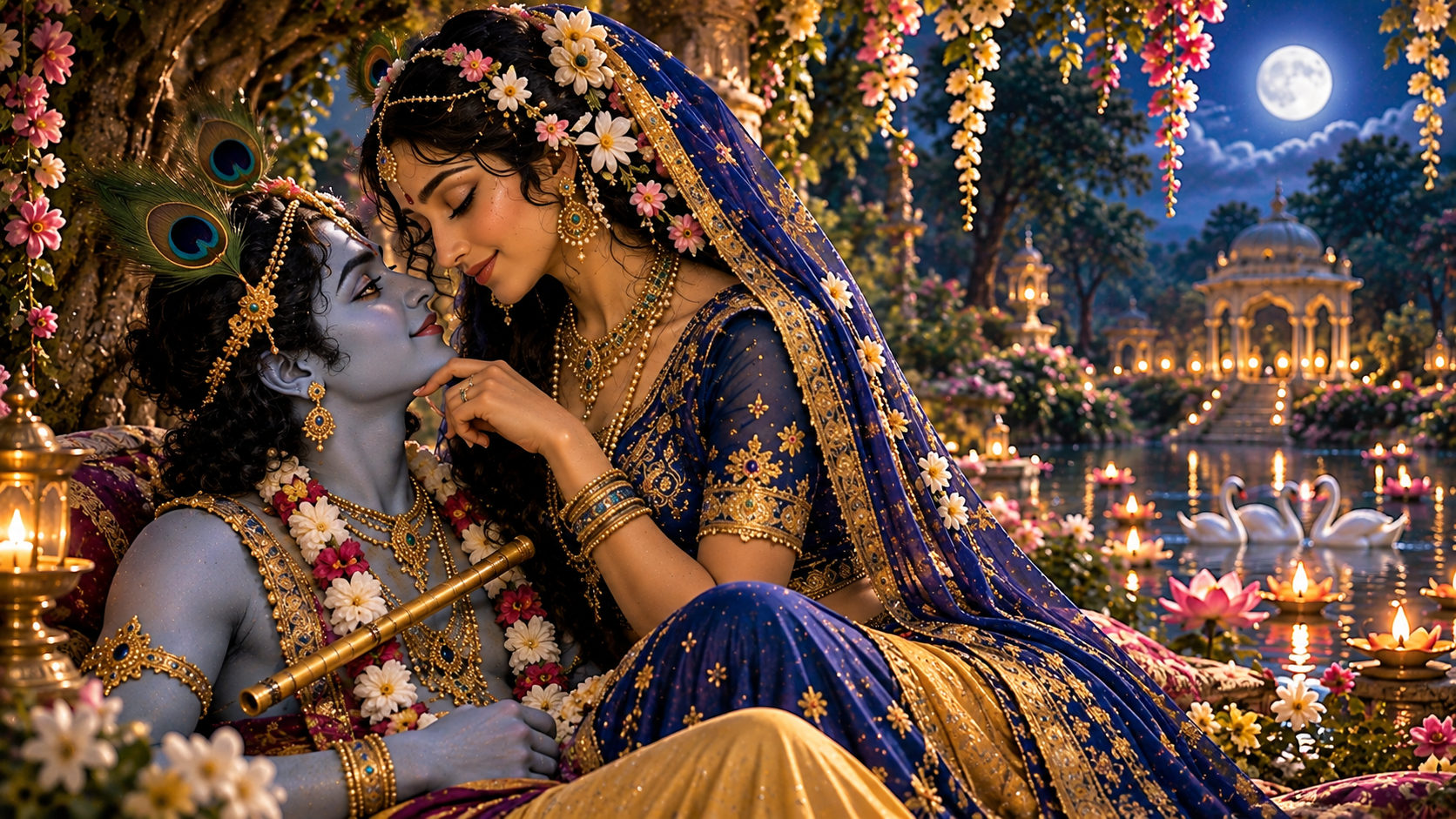 Radha and Krishna pastimes in Vrindavan 186