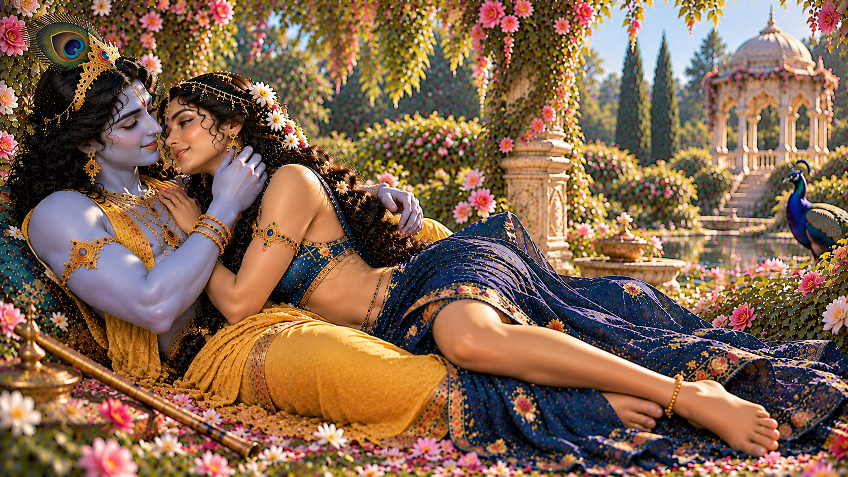 Radha and Krishna pastimes in Vrindavan 209