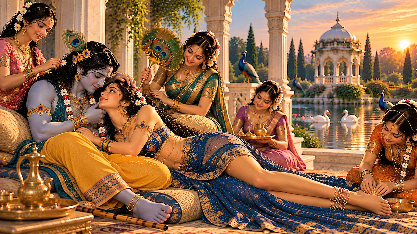 Radha and Krishna pastimes in Vrindavan 210