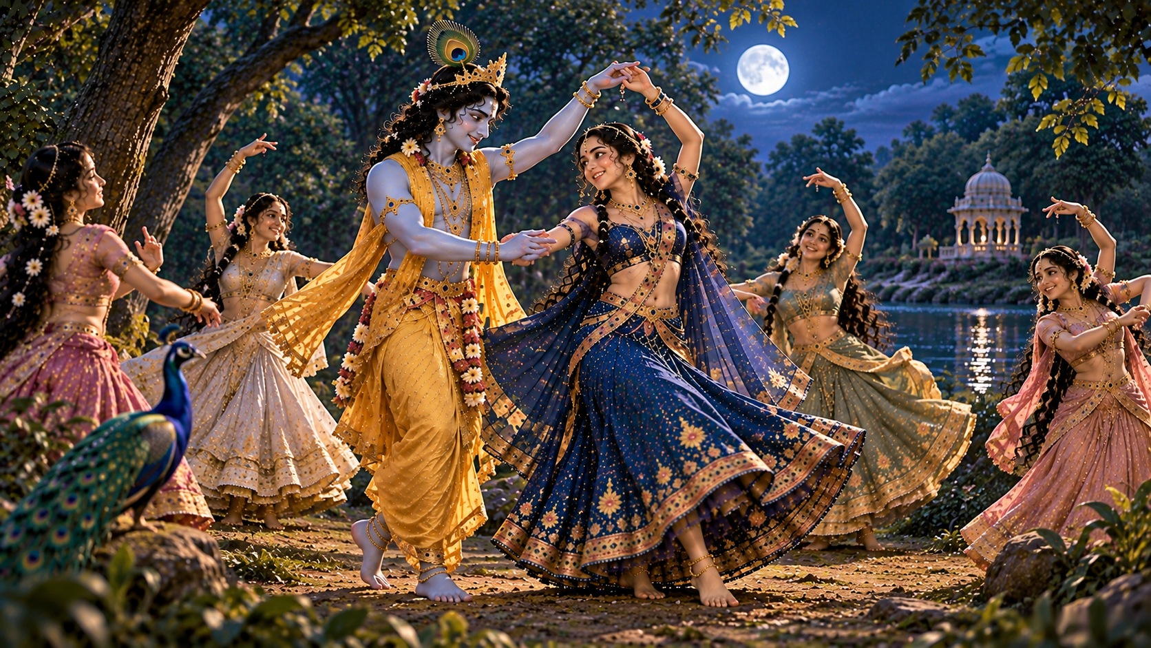 Radha and Krishna pastimes in Vrindavan 212