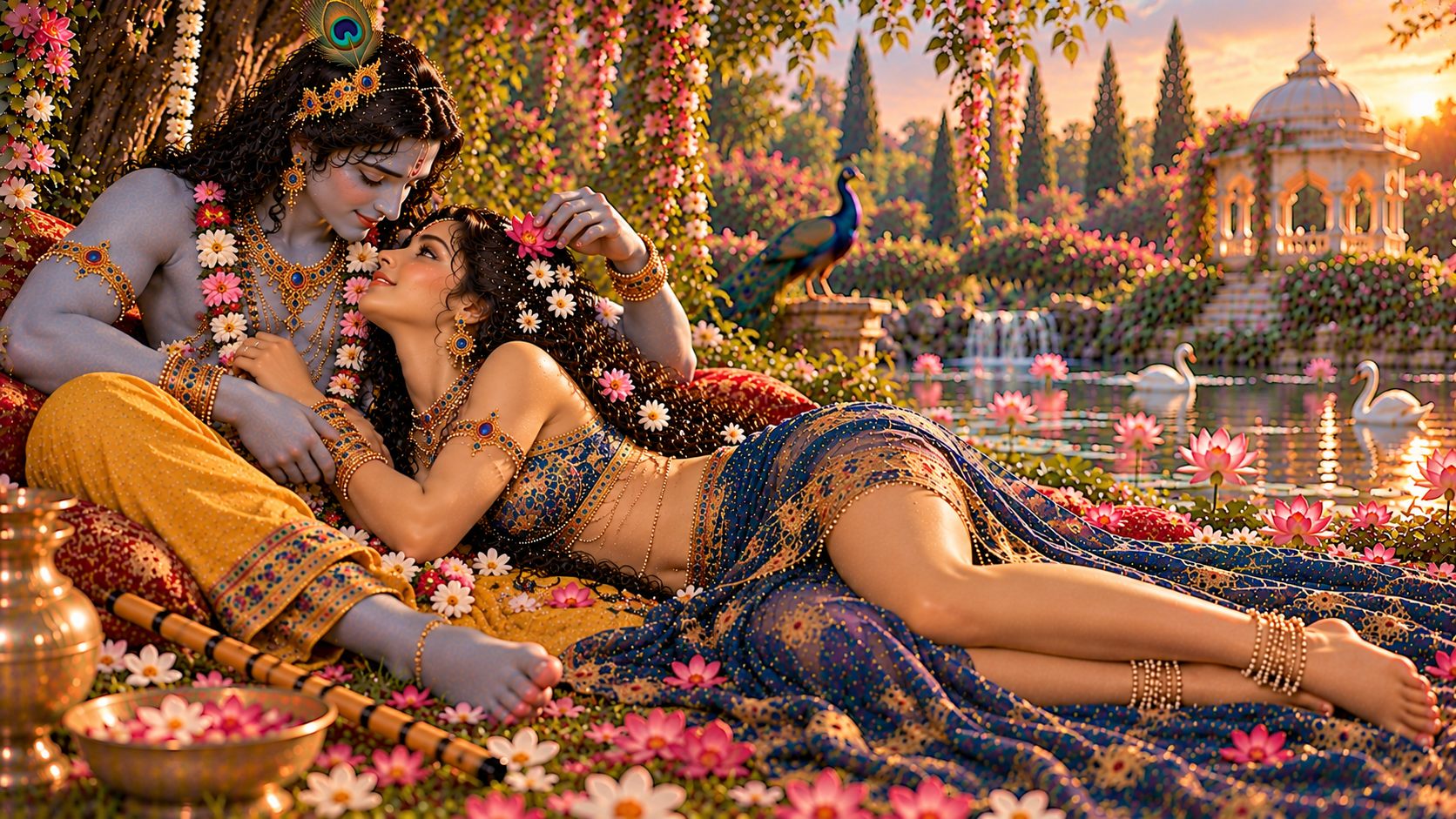 Radha and Krishna pastimes in Vrindavan 224