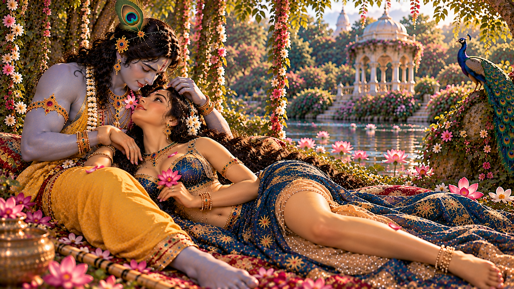 Radha and Krishna pastimes in Vrindavan 225