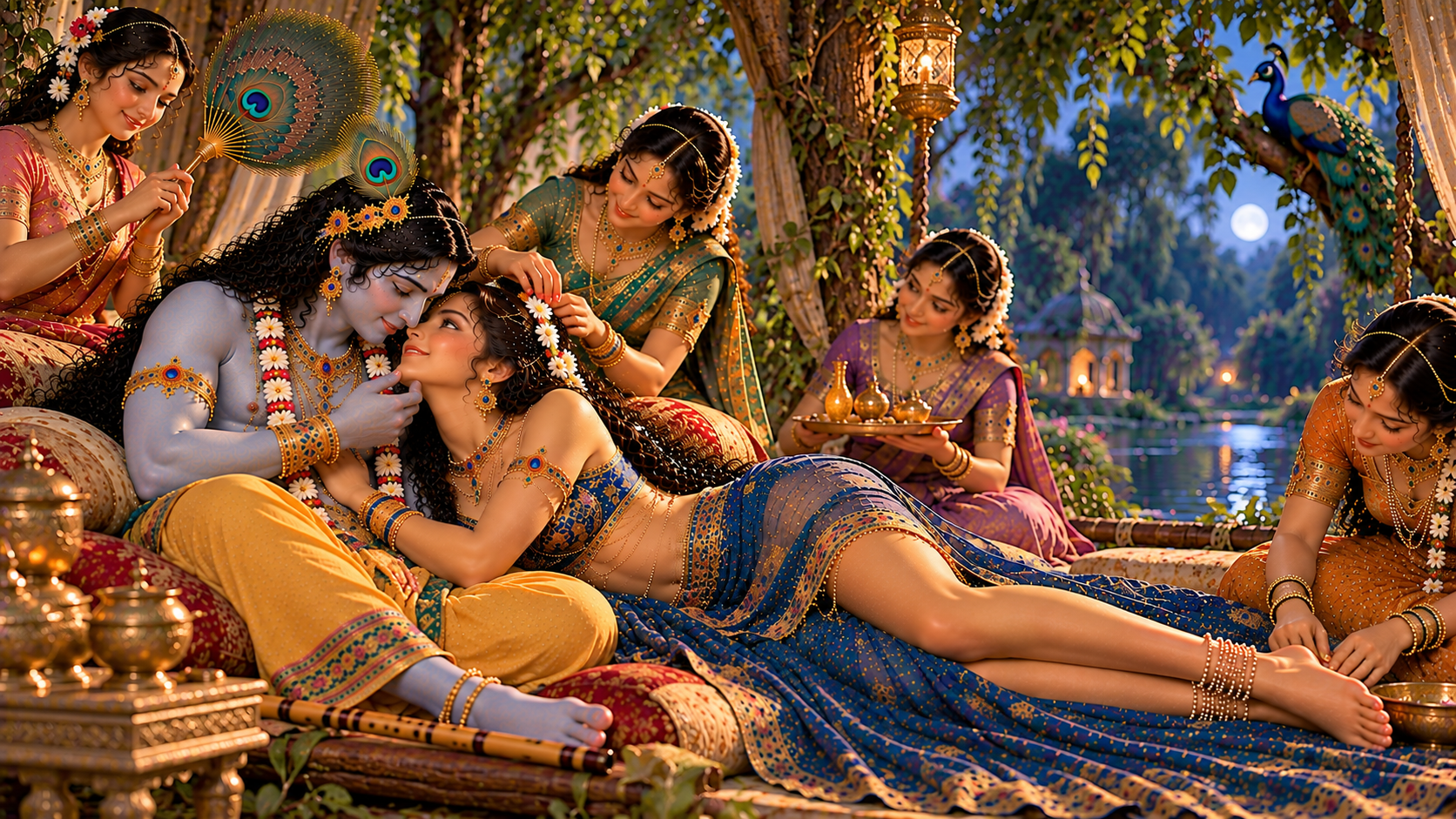 Radha and Krishna pastimes in Vrindavan 233