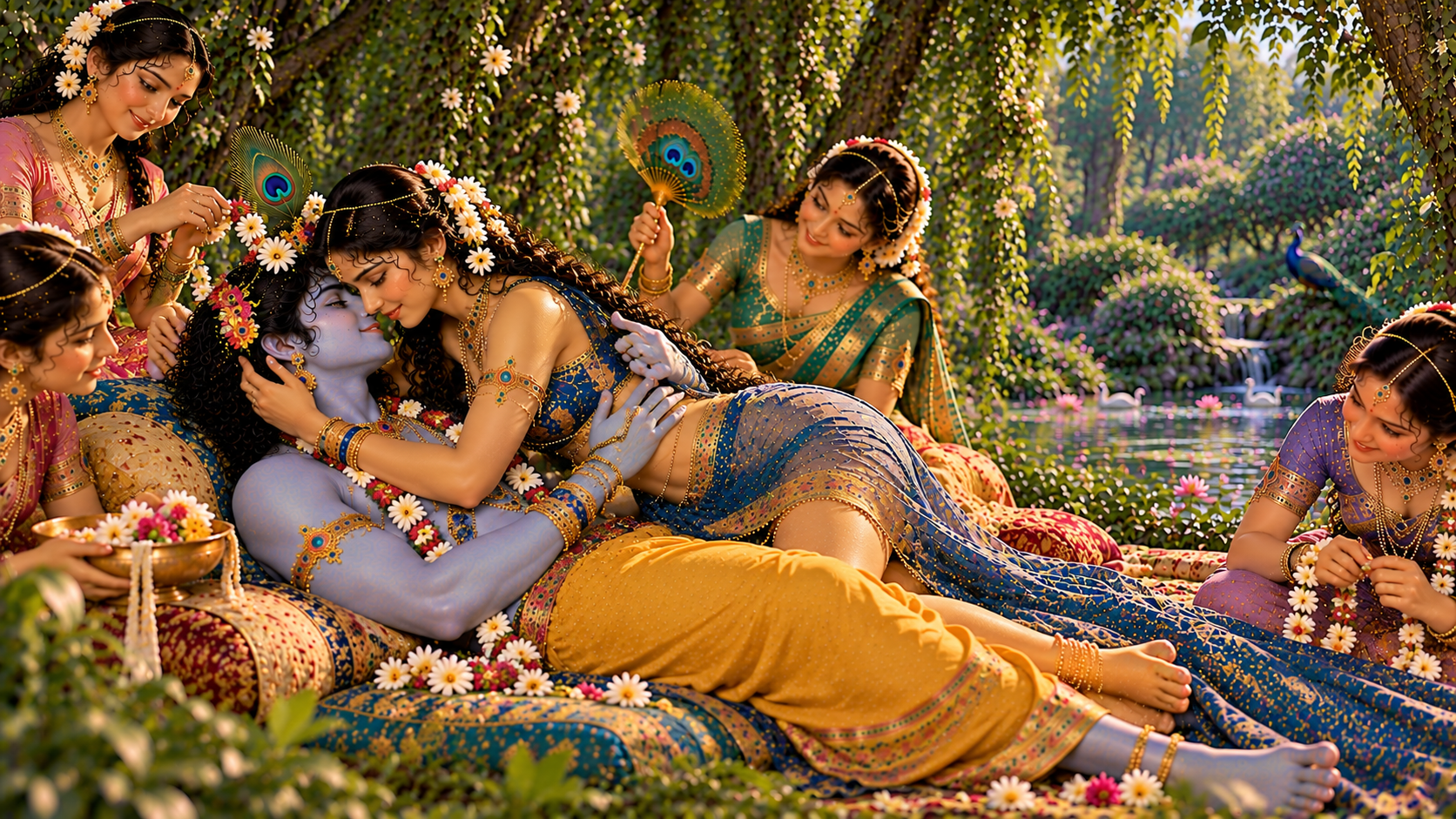 Radha and Krishna pastimes in Vrindavan 235