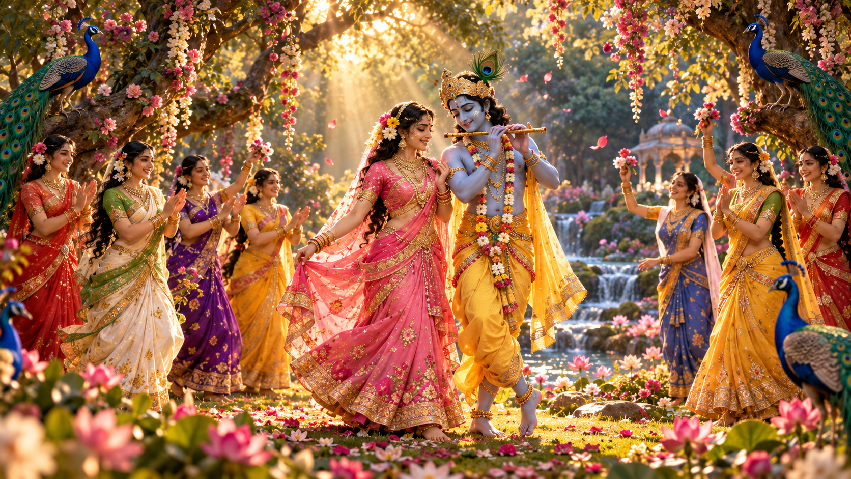 Radha and Krishna pastimes in Vrindavan 244