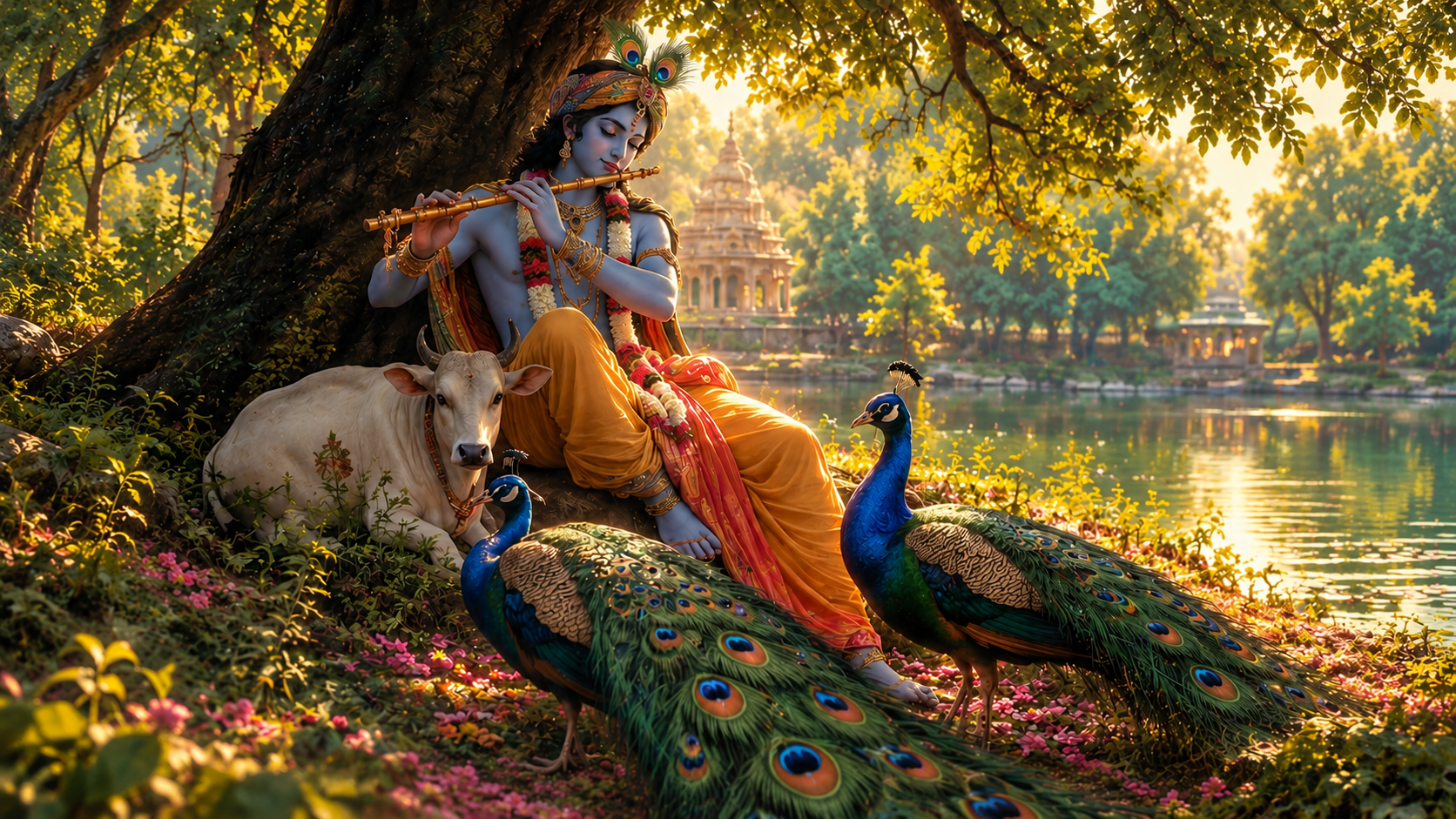 Radha and Krishna pastimes in Vrindavan 251