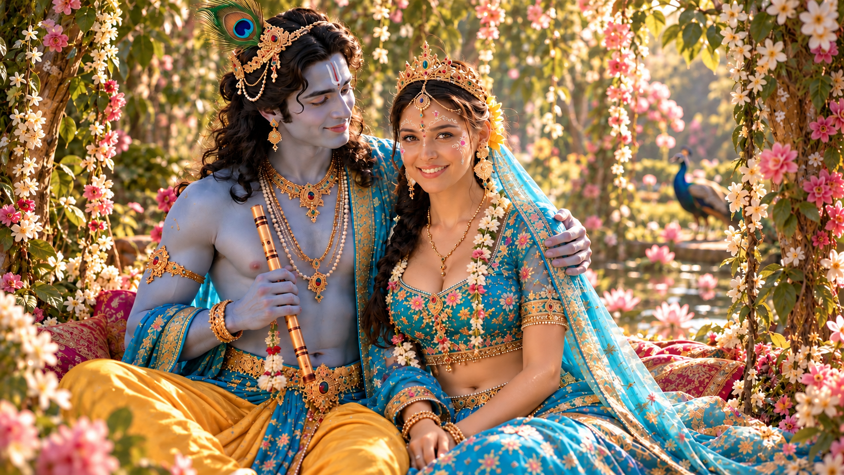 Radha and Krishna pastimes in Vrindavan 257
