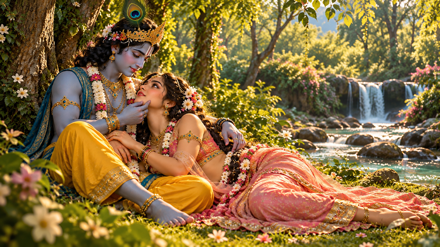 Radha and Krishna pastimes in Vrindavan 259