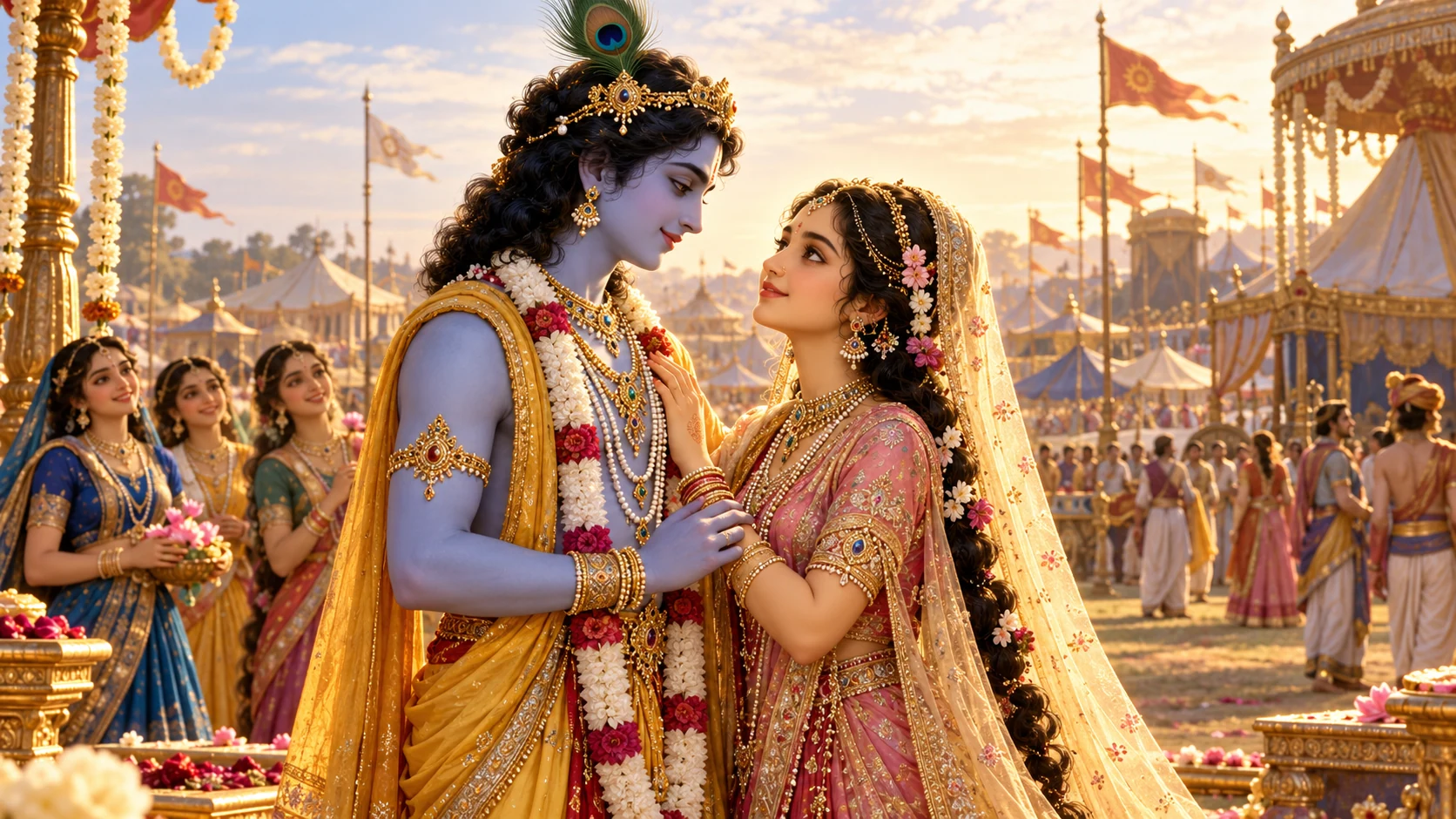 Radha and Krishna meet again at a festival in Kurukshetra